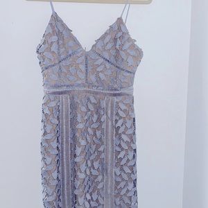 Blue lacy dress for wedding, birthday or any occasion